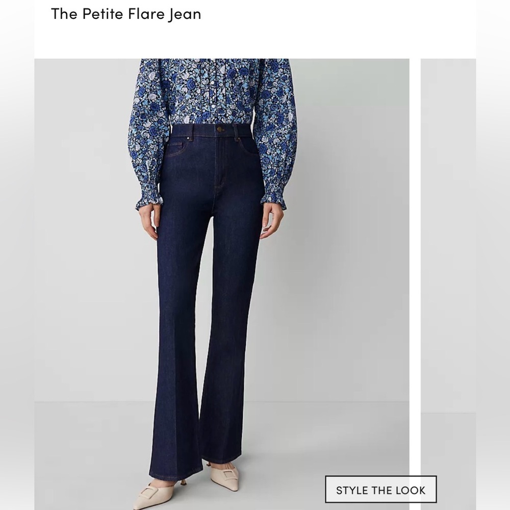 Ann Taylor Navy Flare Jeans